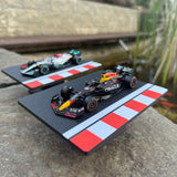 Formula 1 car model with stand