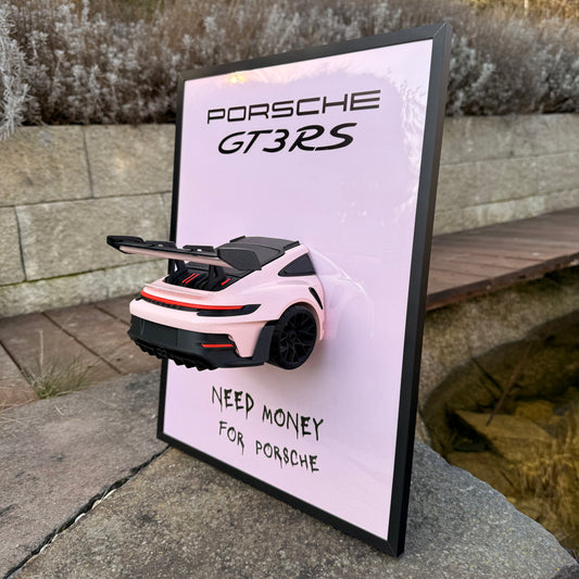Obraz s modelem vozu Porsche 911 GT3 RS 30x40cm