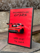 Obraz s modelem vozu Porsche 911 GT3 RS 30x40cm
