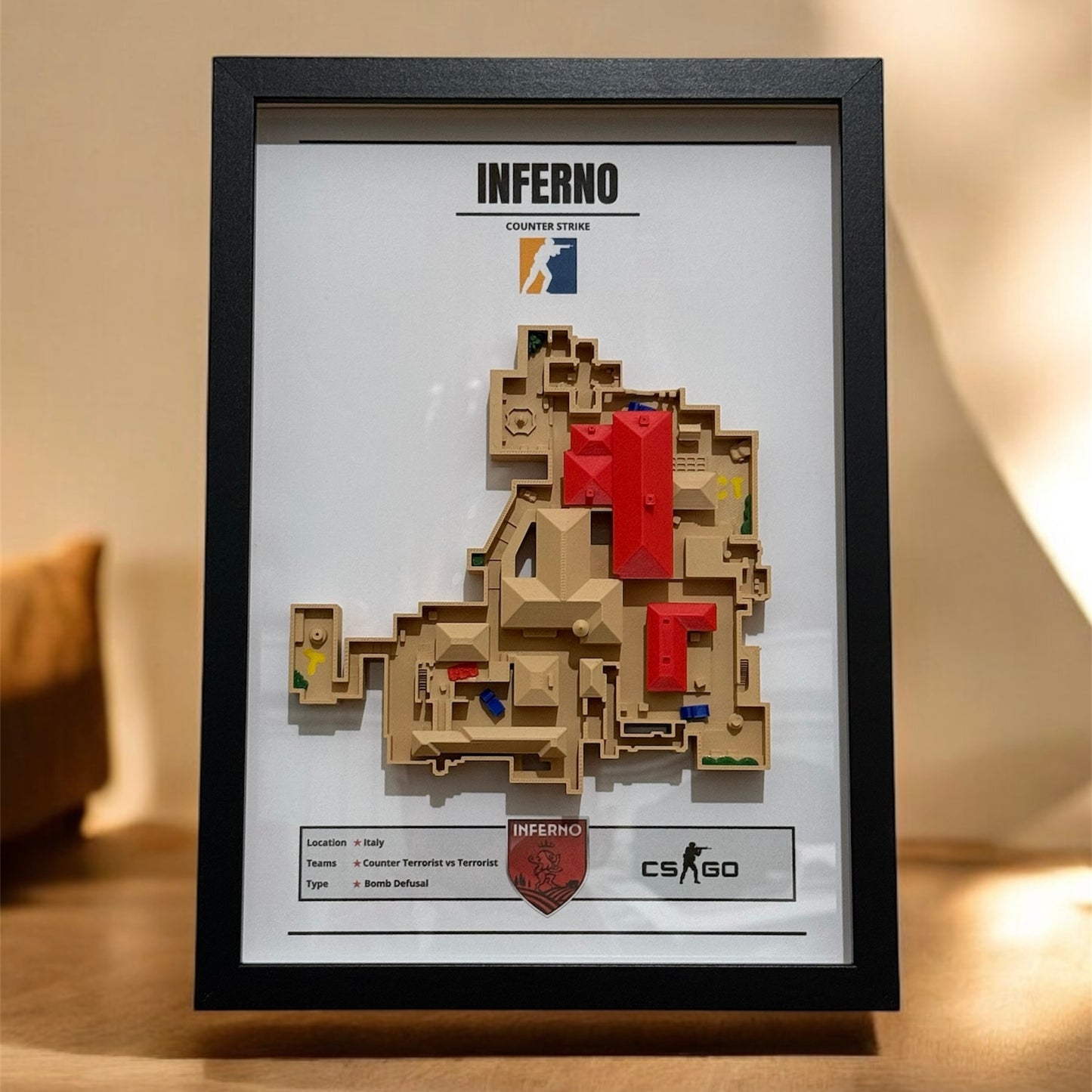COUNTER STRIKE INFERNO Image with 3D map model